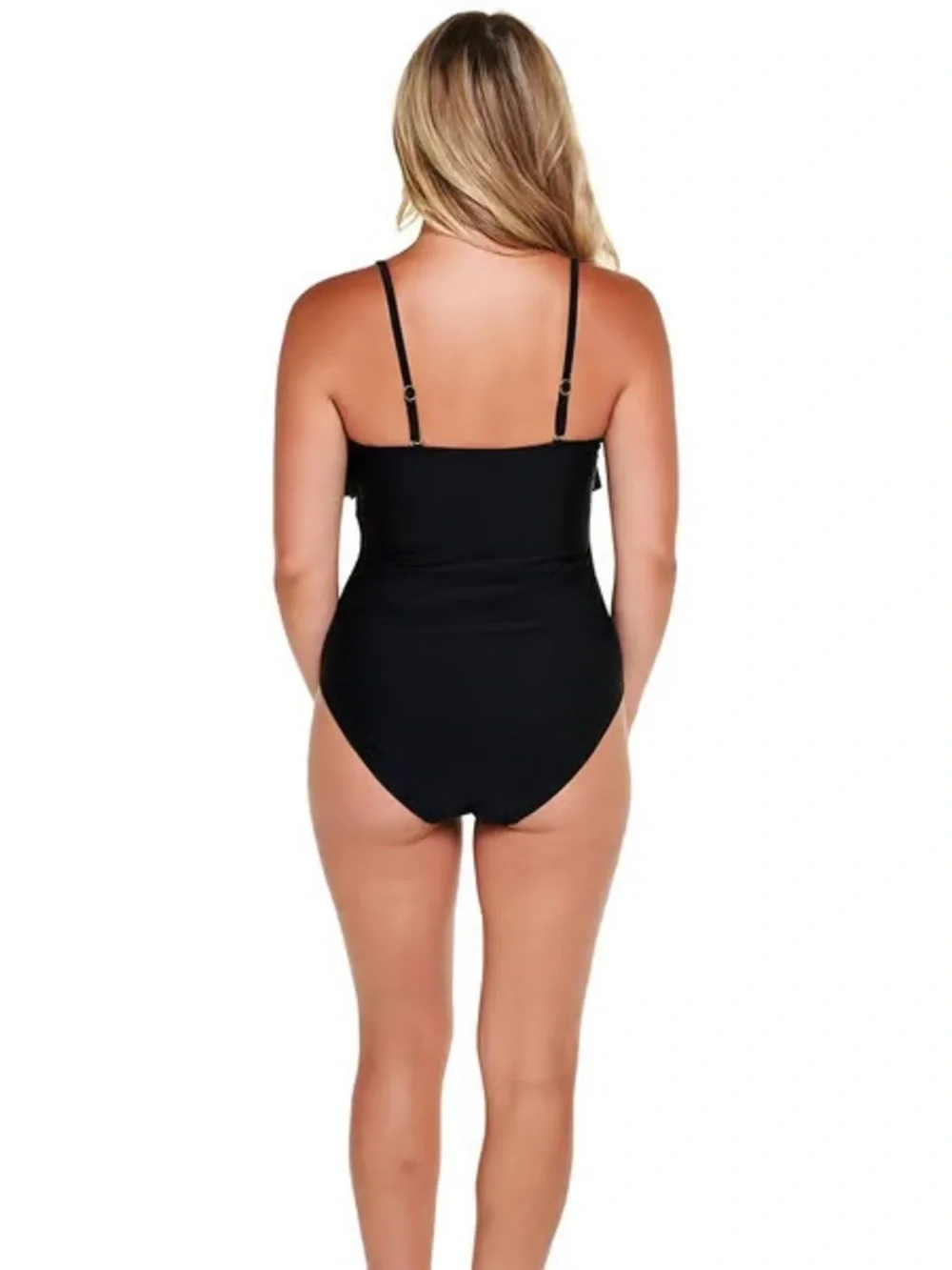 NWT Jones New York Double Ruffle One Piece Swimsuit